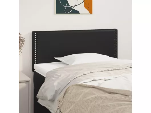 Kauf Unique Kopfteil Schwarz 80x5x78/88 cm Kunstleder