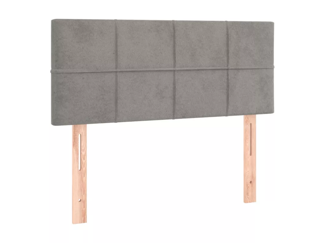 Kauf Unique LED Kopfteil Hellgrau 80x5x78/88 cm Samt Letzte 3 Tage