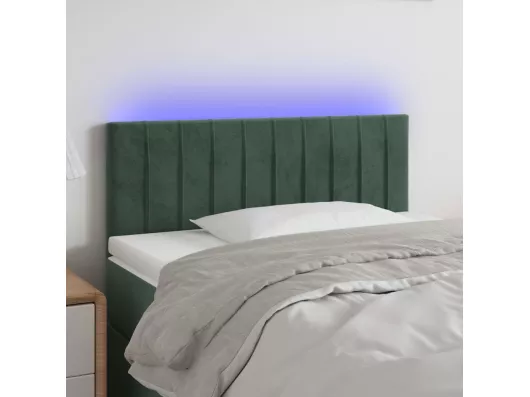Kauf Unique LED Kopfteil Dunkelgrün 80x5x78/88 cm Samt