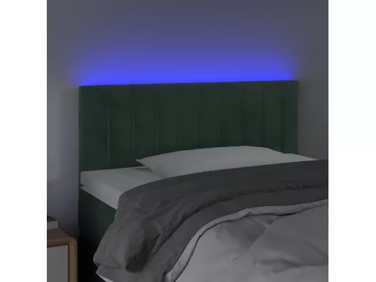 Kauf Unique LED Kopfteil Dunkelgrün 80x5x78/88 cm Samt Letzter Tag