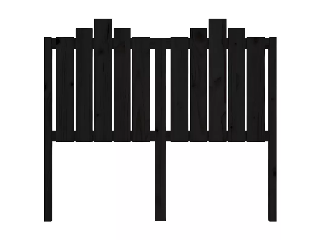 Kauf Unique Kopfteil Schwarz 126x4x110 cm Massivholz Kiefer Bis zu 50% Rabatt