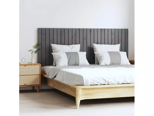 Kauf Unique Wand-Kopfteil Grau 159,5x3x60 cm Massivholz Kiefer