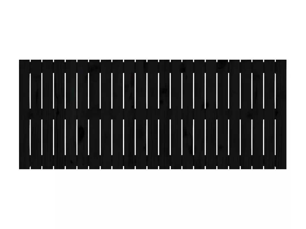 Kauf Unique Wand-Kopfteil Schwarz 147x3x60 cm Massivholz Kiefer Nur für heute