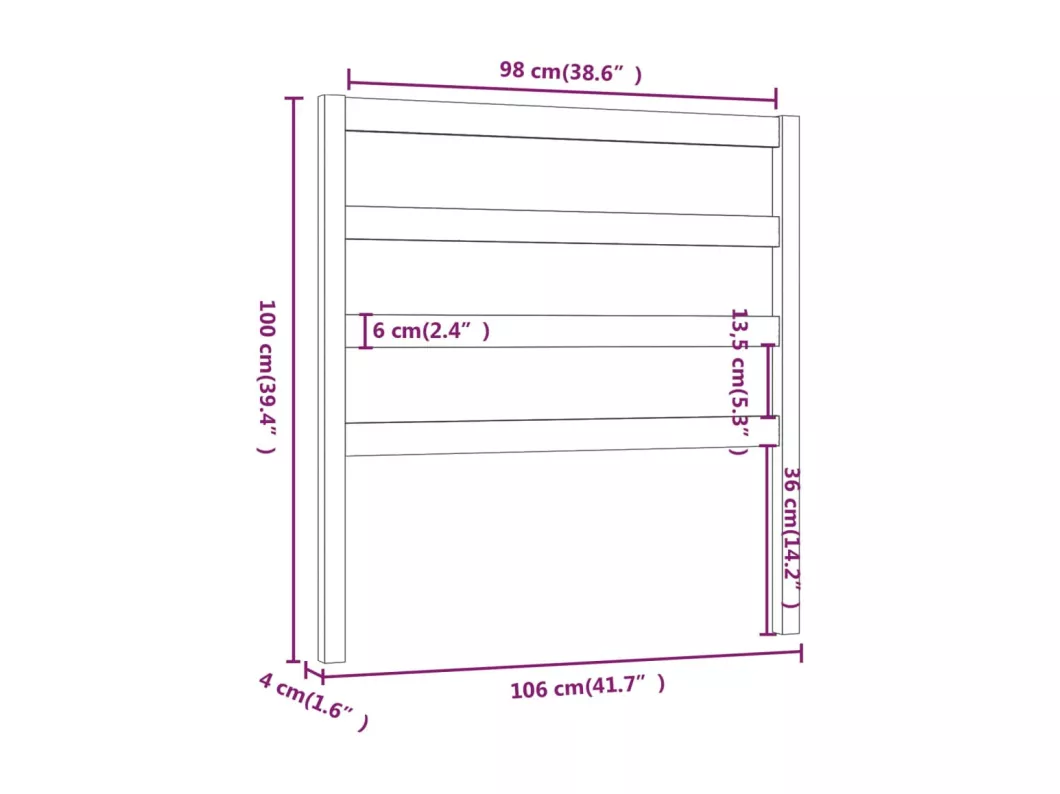 Kauf Unique Kopfteil Honigbraun 106x4x100 cm Massivholz Kiefer Discount Store für neue Produkte