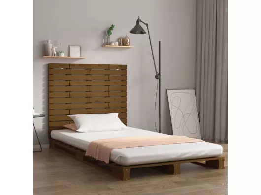Kauf Unique Wand-Kopfteil Honigbraun 106x3x91,5 cm Massivholz Kiefer 50% Rabatt mit kostenlosem Versand