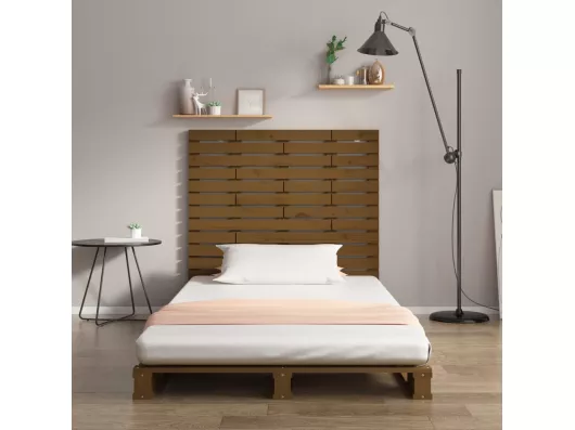 Kauf Unique Wand-Kopfteil Honigbraun 106x3x91,5 cm Massivholz Kiefer 50% Rabatt mit kostenlosem Versand