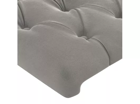 Kauf Unique LED Kopfteil Hellgrau 90x7x78/88 cm Samt Kostenloser Versand international