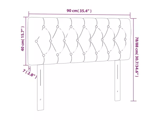 Kauf Unique LED Kopfteil Hellgrau 90x7x78/88 cm Samt Kostenloser Versand international