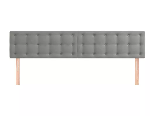 Kauf Unique Kopfteile 2 Stk. Hellgrau 100x5x78/88 cm Samt Fabrikladen