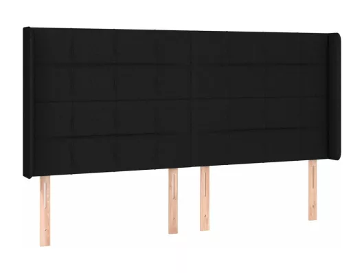 Kauf Unique LED Kopfteil Schwarz 203x16x118/128 cm Stoff Outlet