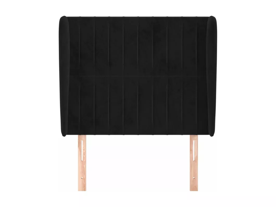 Kauf Unique Kopfteil mit Ohren Schwarz 103x23x118/128 cm Samt im Angebot