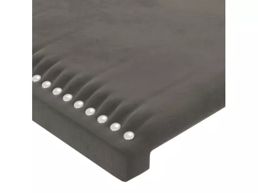 Kauf Unique LED Kopfteil Dunkelgrau 147x16x118/128 cm Samt Günstiger Verkauf