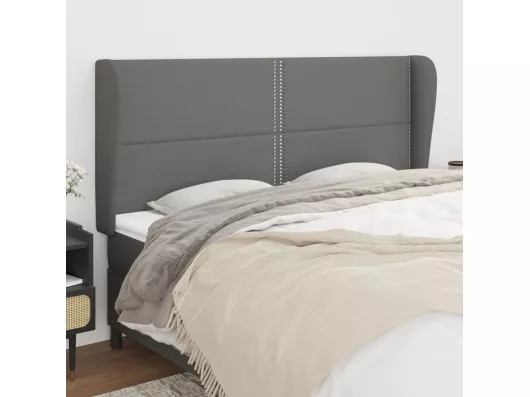 Kauf Unique Kopfteil mit Ohren Dunkelgrau 163x23x118/128 cm Stoff