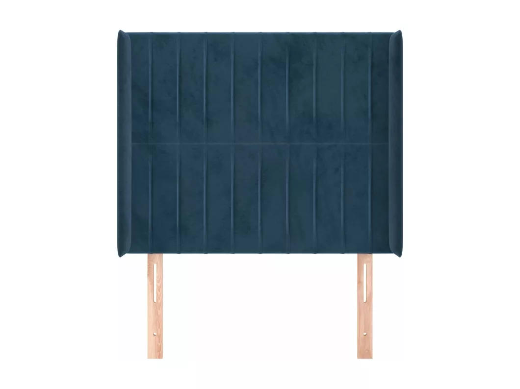 Kauf Unique Kopfteil mit Ohren Dunkelblau 103x16x118/128 cm Samt Fabrik Onlineshop