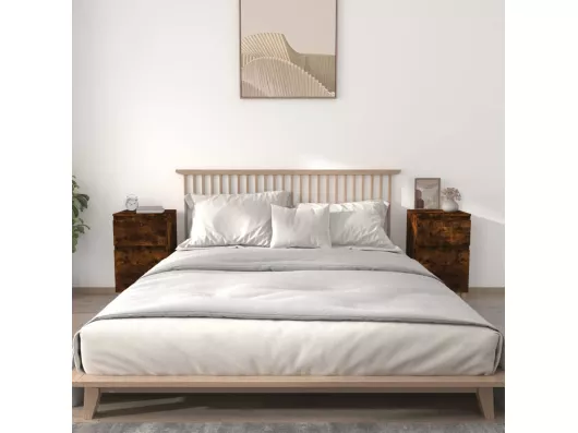 Kauf Unique Nachttische 2 Stk. Räuchereiche 40x35x70 cm Sonderangebot