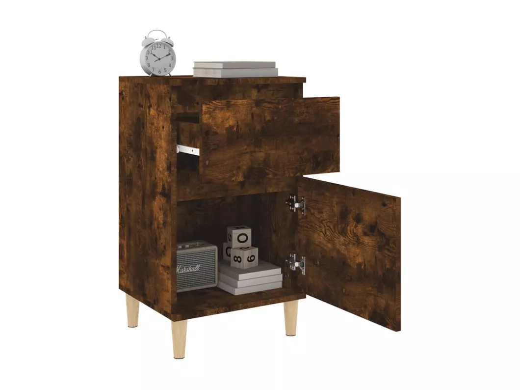 Kauf Unique Nachttische 2 Stk. Räuchereiche 40x35x70 cm Sonderangebot