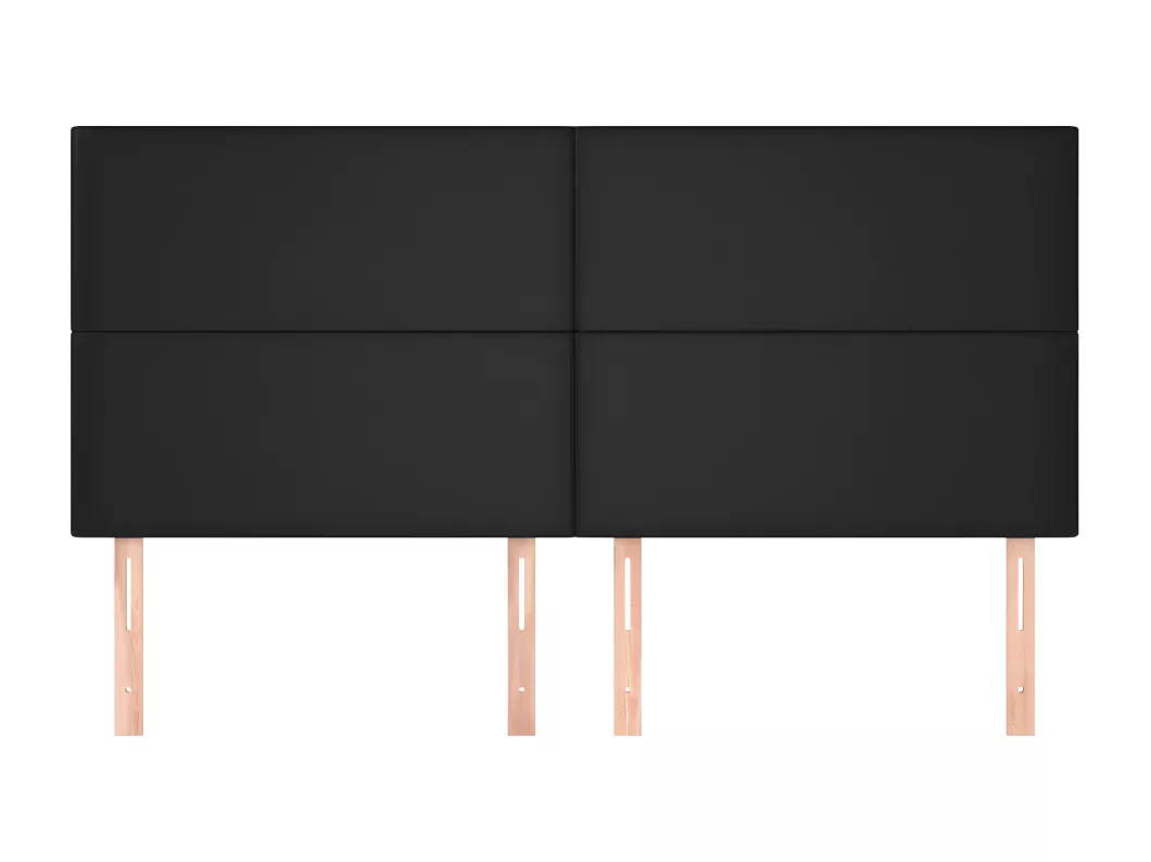Kauf Unique Kopfteile 4 Stk. Schwarz 80x5x78/88 cm Kunstleder Günstig kaufen