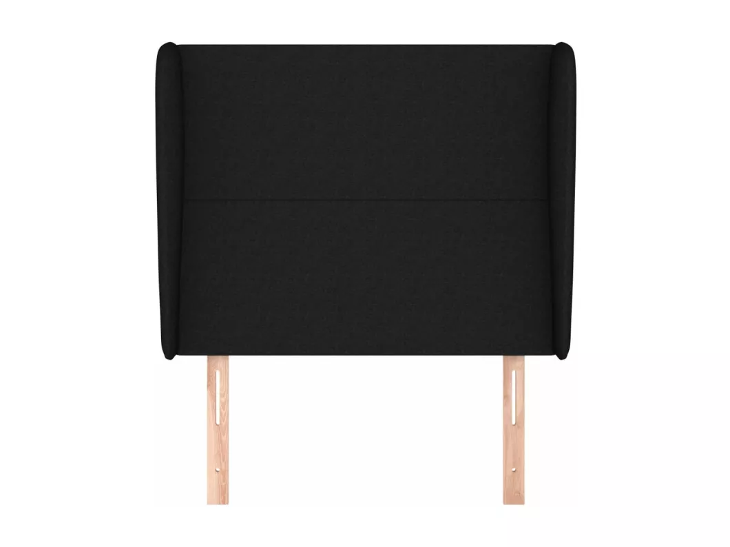 Kauf Unique Kopfteil mit Ohren Schwarz 93x23x118/128 cm Stoff Versandkostenfrei