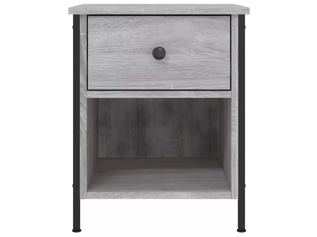 Kauf Unique Nachttisch Grau Sonoma-Eiche 40x42x50 cm Holzwerkstoff Großer Ausverkauf