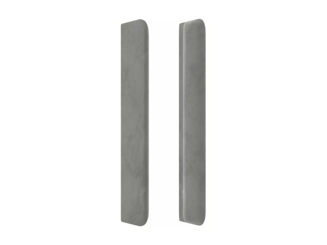Kauf Unique LED Kopfteil Hellgrau 203x16x118/128 cm Samt Begrenztes Angebot