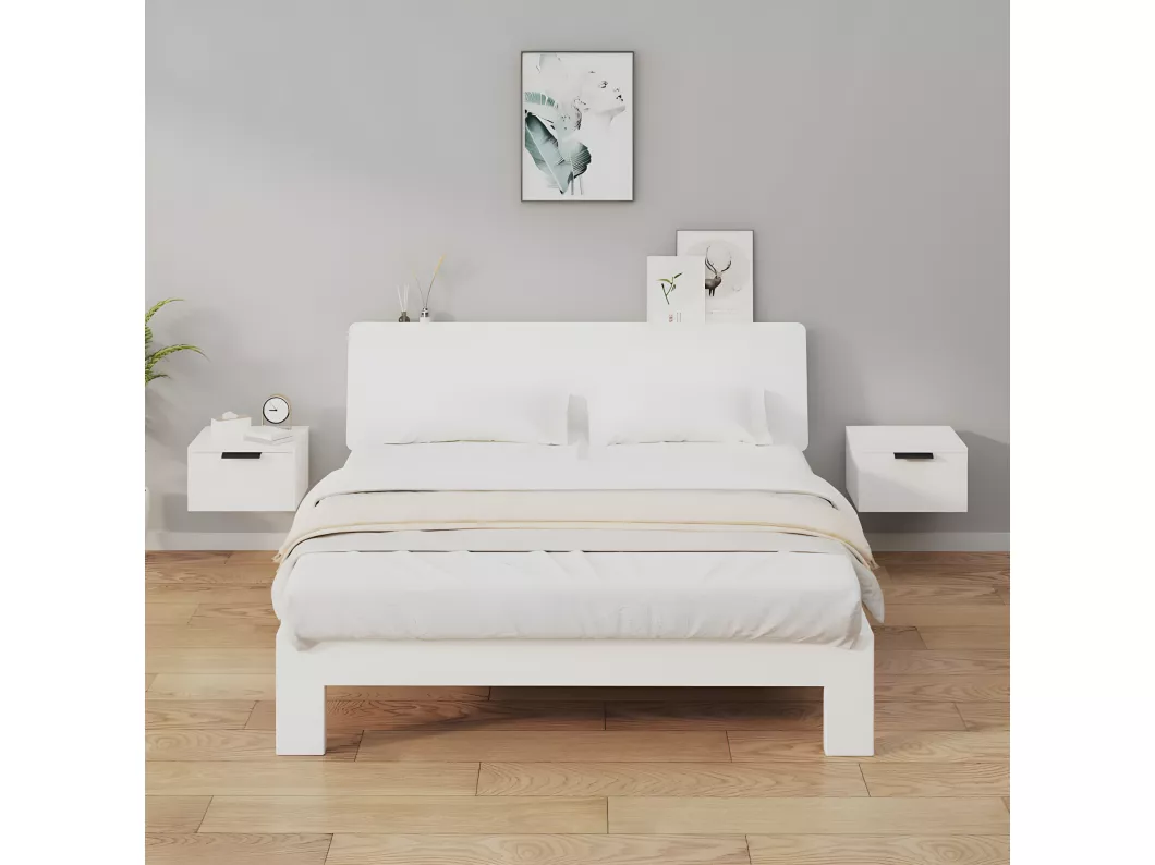 Kauf Unique Wand-Nachttische 2 Stk. Hochglanz-Weiß 34x30x20 cm Saisonschlussverkauf