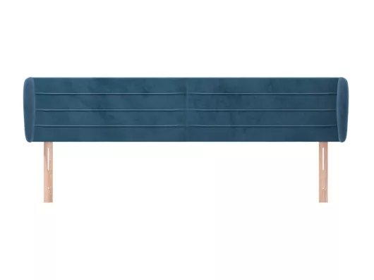 Kauf Unique Kopfteil mit Ohren Dunkelblau 163x23x78/88 cm Samt Weihnachtsangebot