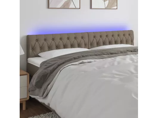 Kauf Unique LED Kopfteil Taupe 180x7x78/88 cm Stoff Valentinstagsangebot