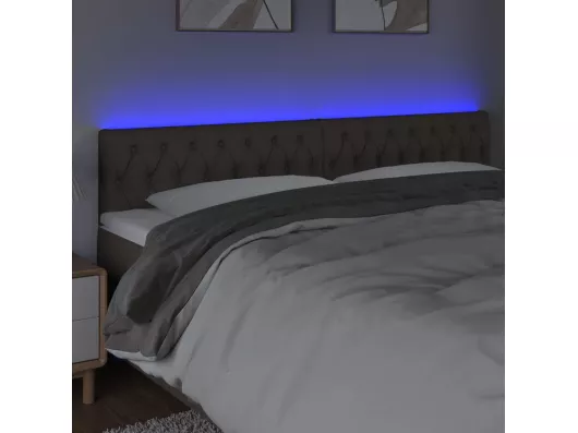 Kauf Unique LED Kopfteil Taupe 180x7x78/88 cm Stoff Valentinstagsangebot
