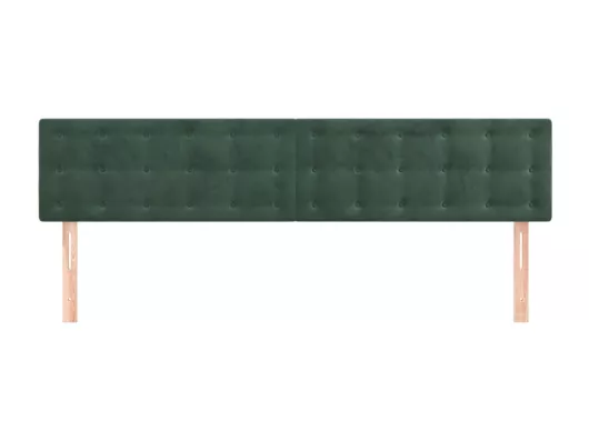Kauf Unique Kopfteile 2 Stk. Dunkelgrün 100x5x78/88 cm Samt Heißer Verkauf