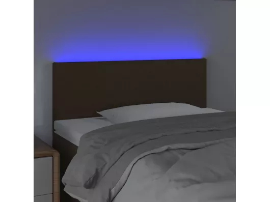 Kauf Unique LED Kopfteil Dunkelbraun 100x5x78/88 cm Stoff Top Angebot