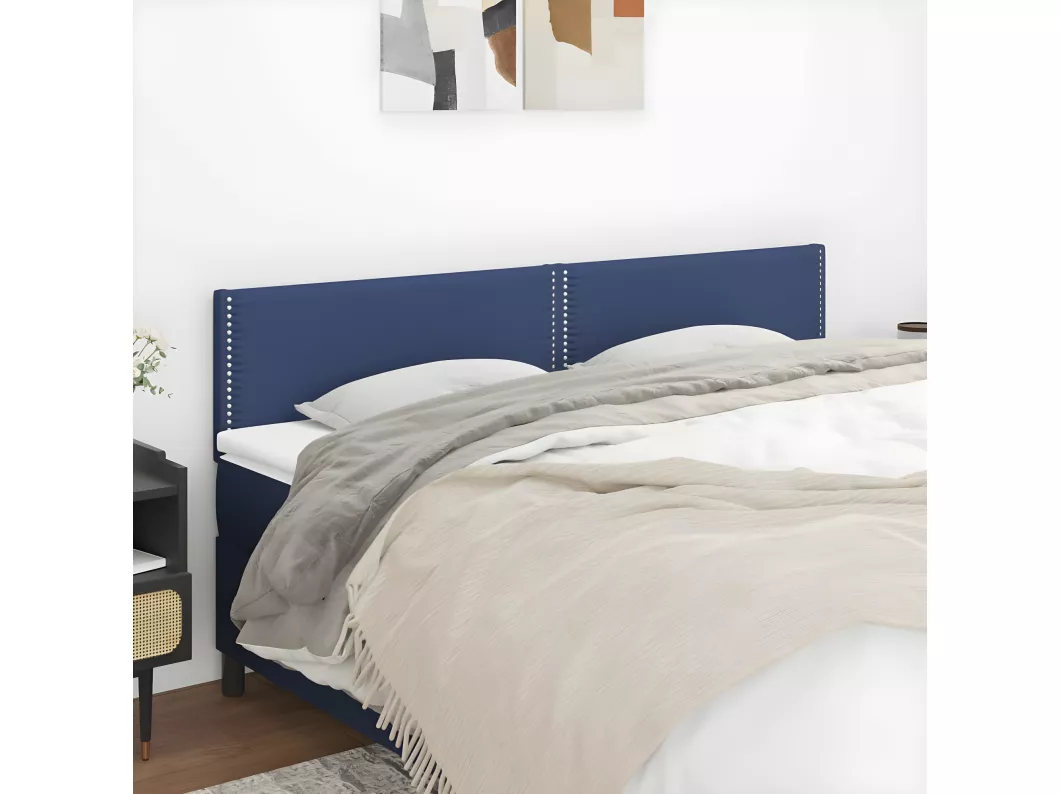 Kauf Unique Kopfteile 2 Stk. Blau 80x5x78/88 cm Stoff