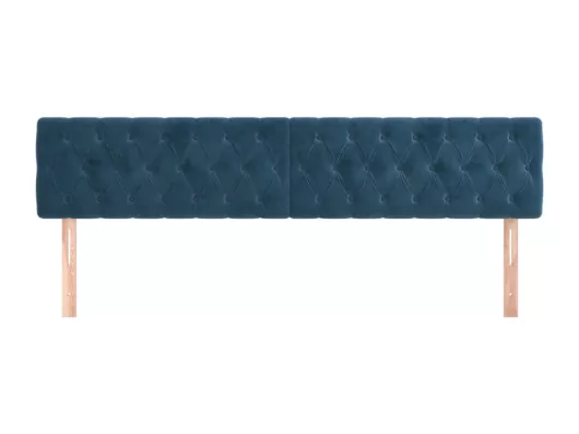 Kauf Unique Kopfteile 2 Stk. Dunkelblau 100x7x78/88 cm Samt Blitzangebot
