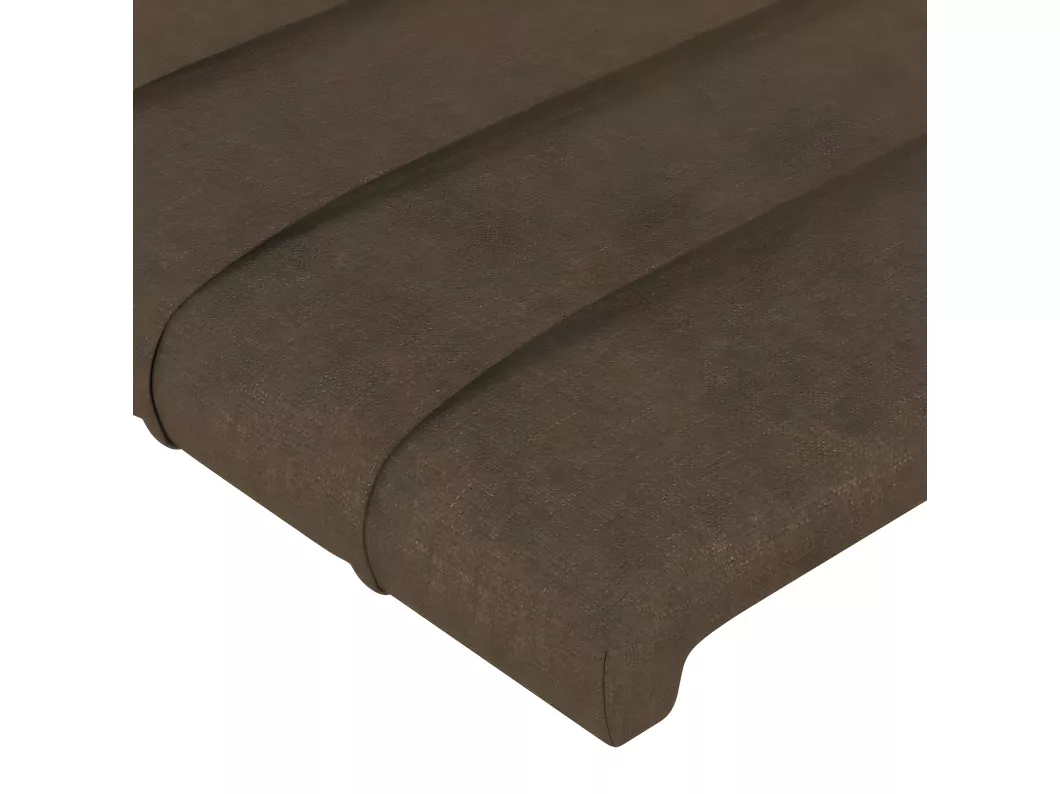 Kauf Unique LED Kopfteil Dunkelbraun 100x5x78/88 cm Stoff Große Rabatte