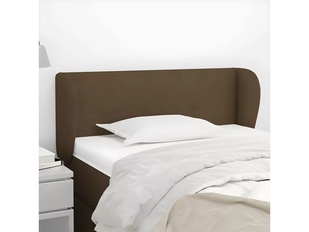 Kauf Unique Kopfteil mit Ohren Dunkelbraun 93x23x78/88 cm Stoff Bestseller