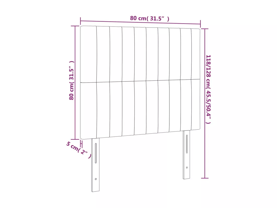 Kauf Unique LED Kopfteil Dunkelbraun 80x5x118/128 cm Stoff Saisonale Angebote