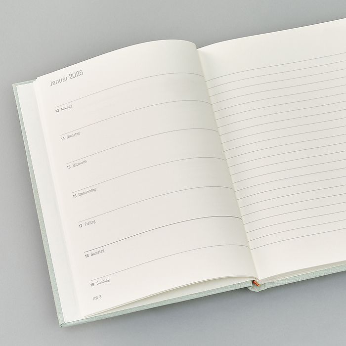 Semikolon Wochenkalender & Notizbuch 2025 (A5) Leine, Deutsch Sonderangebote