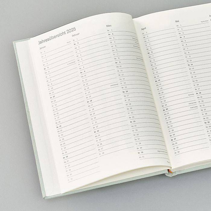 Semikolon Wochenkalender & Notizbuch 2025 (A5) Leine, Deutsch Sonderangebote