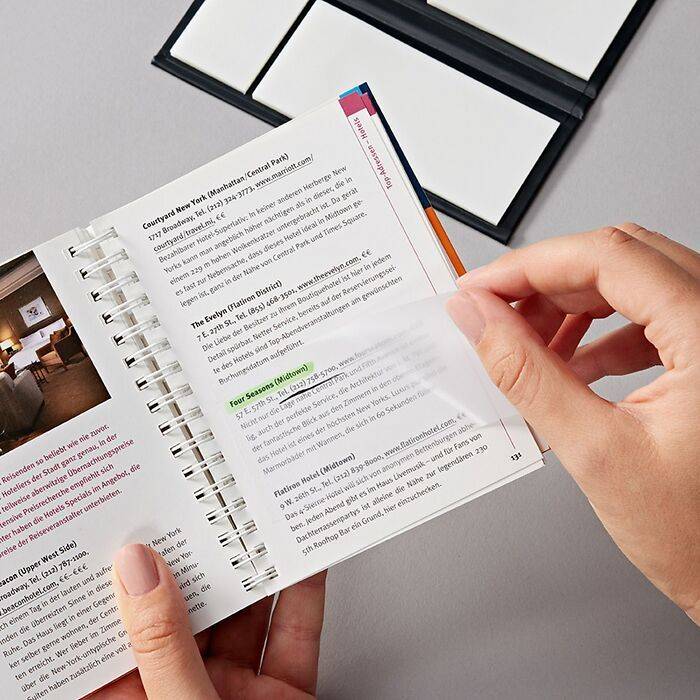 Semikolon Transparente Sticky Notes Super Sparpreis