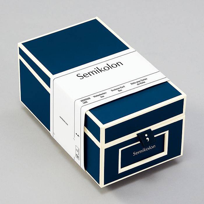 Semikolon Visitenkartenbox mit Registerset A-Z